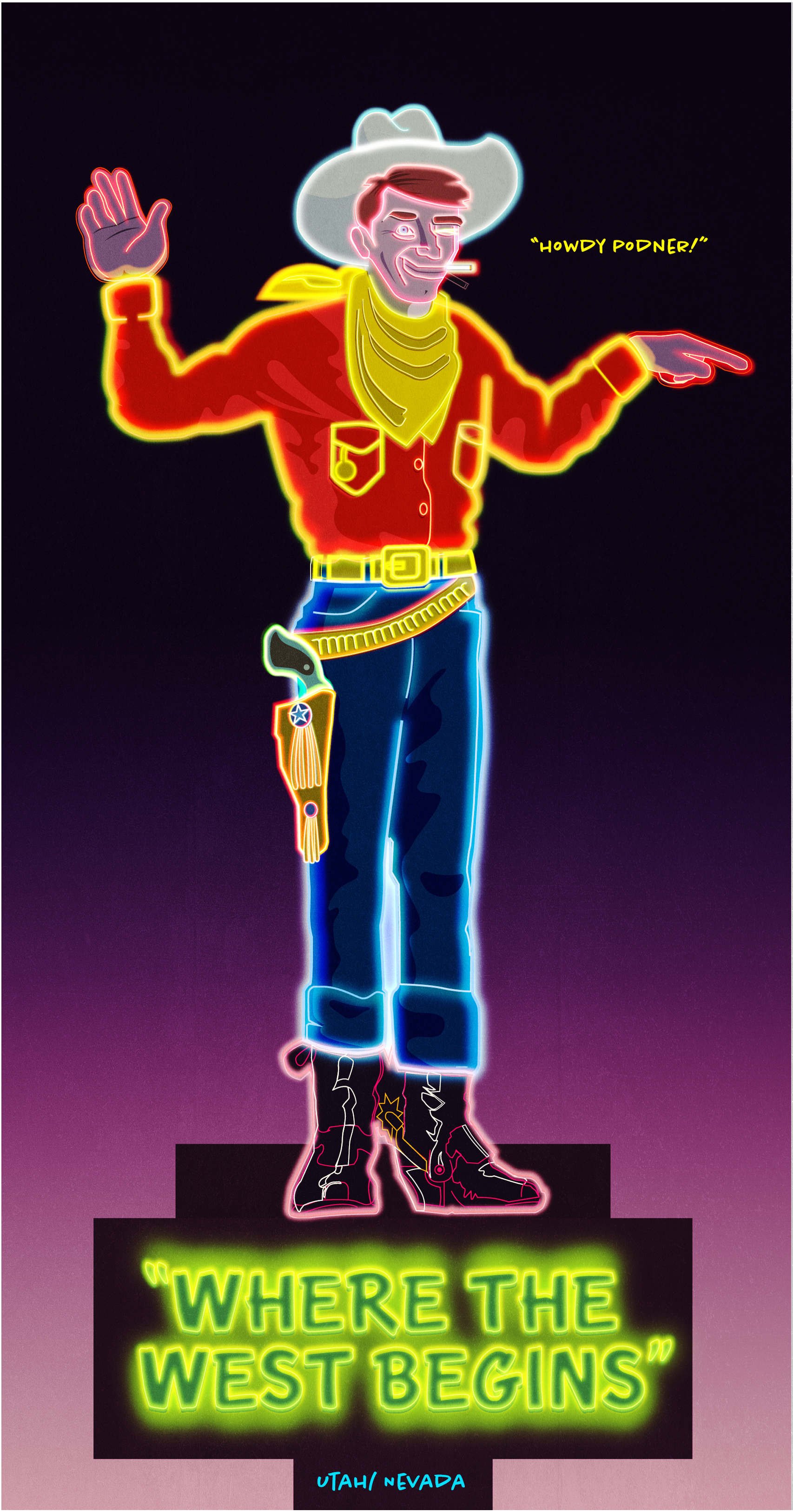 Wendover Will Neon Cowboy